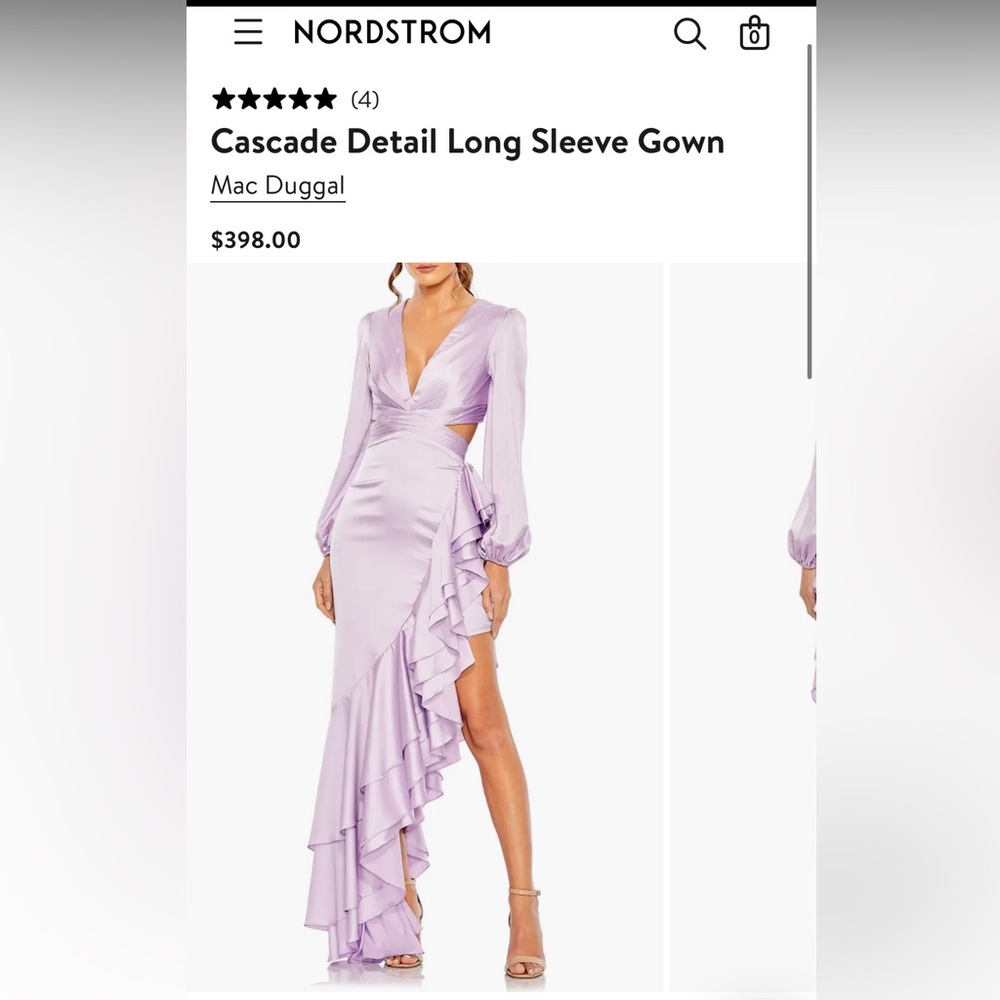 Lena by Mac Duggal Lilac Formal Gown